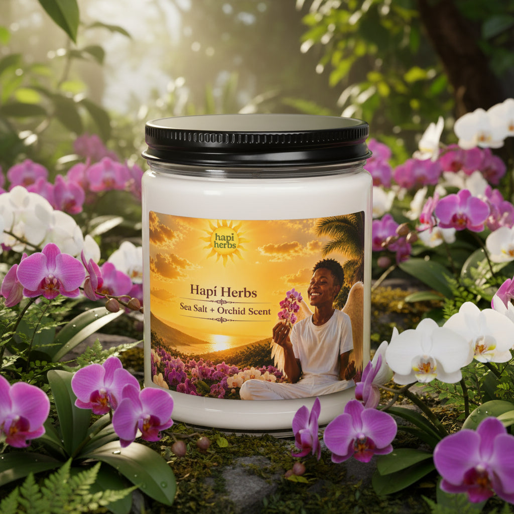 Hapi Herbs Sea Salt & Orchid Scented Soy Candle