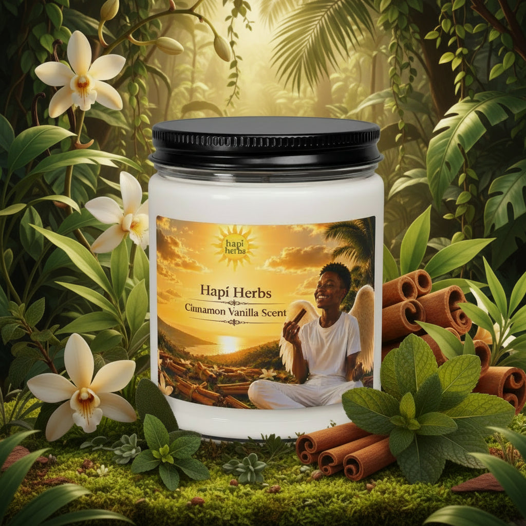 Hapi Herbs Cinnamon Vanilla Soy Scented Candle