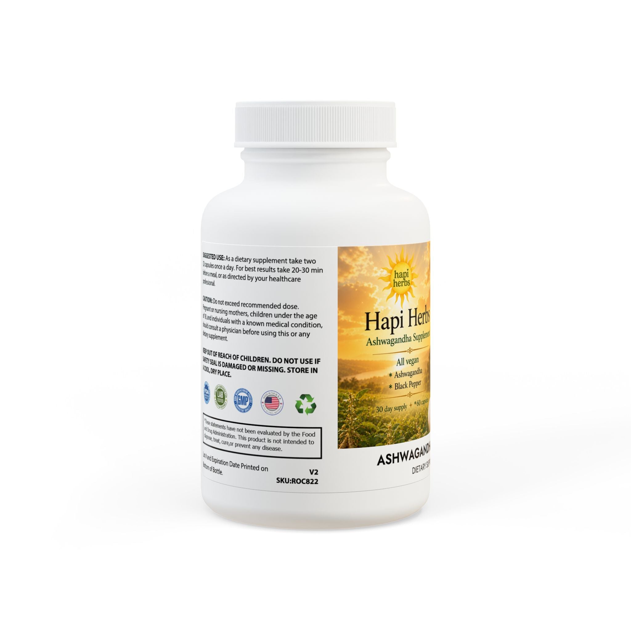 Hapi Herbs Ashwagandha Supplement
