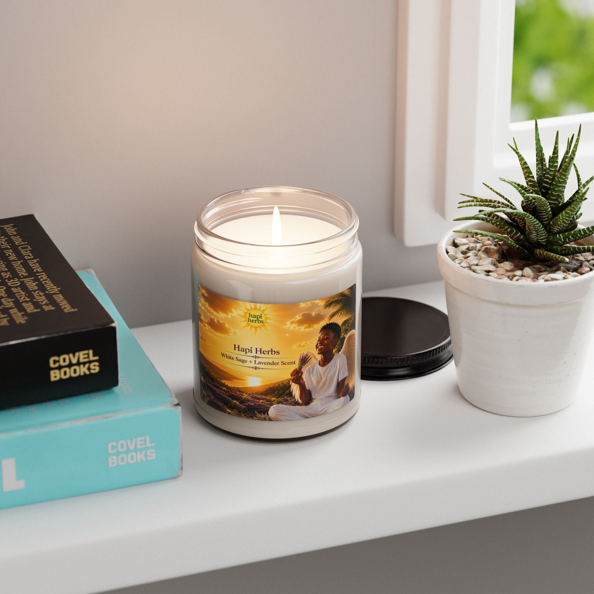 Hapi Herbs Lavender + White Sage Scented Soy Candle
